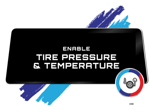 display tyre pressure and tyre temperature on bmw nbt idrive